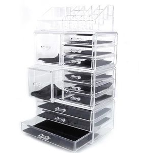 Clear Acrylic Makeup / Jewelry Organizer 4 PC/Set